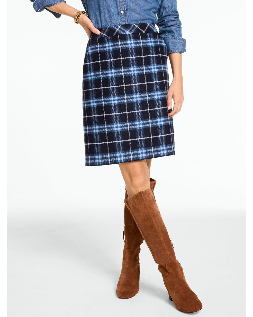 Talbots Blue A-line Skirt
