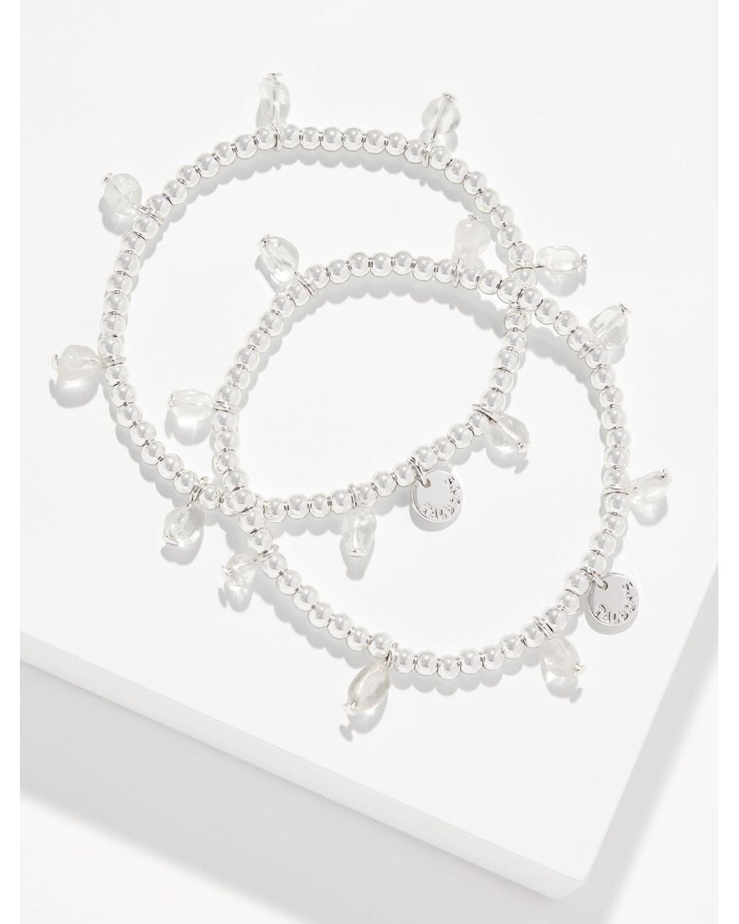 Talbots White Spring Showers Stretch Bracelet Set