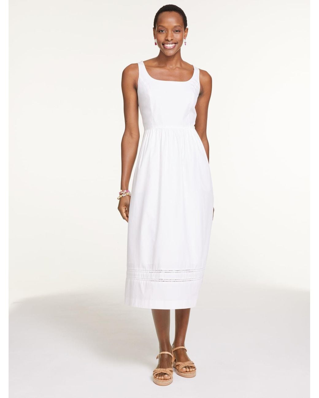 Talbots Natural Cotton Fit & Flare Dress