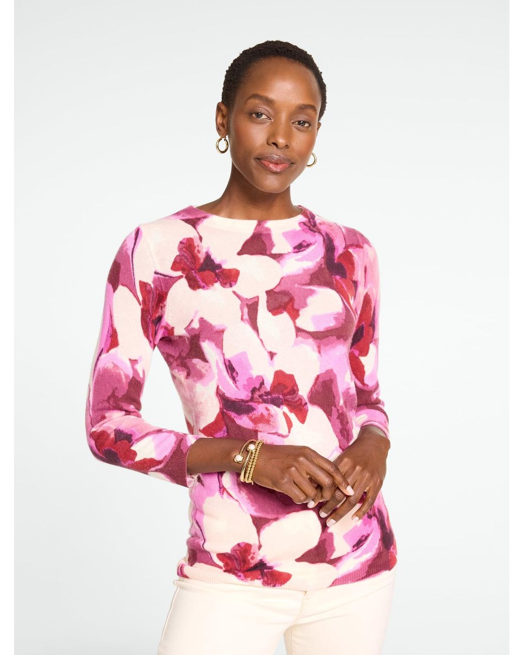 Talbots Pink Audrey Cashmere Sweater