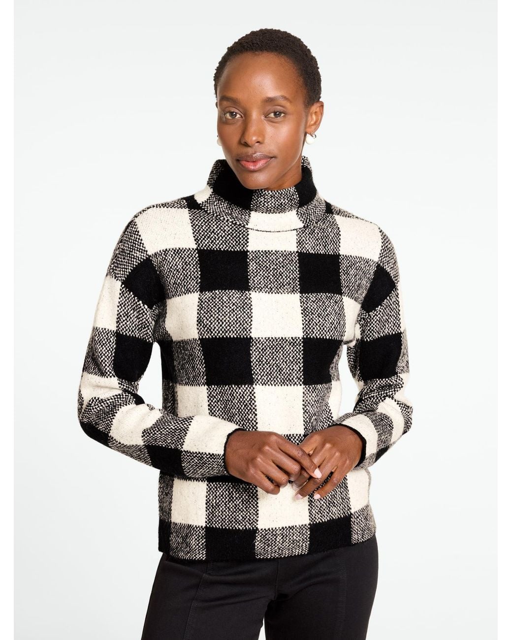 Talbots White Mockneck Sweater