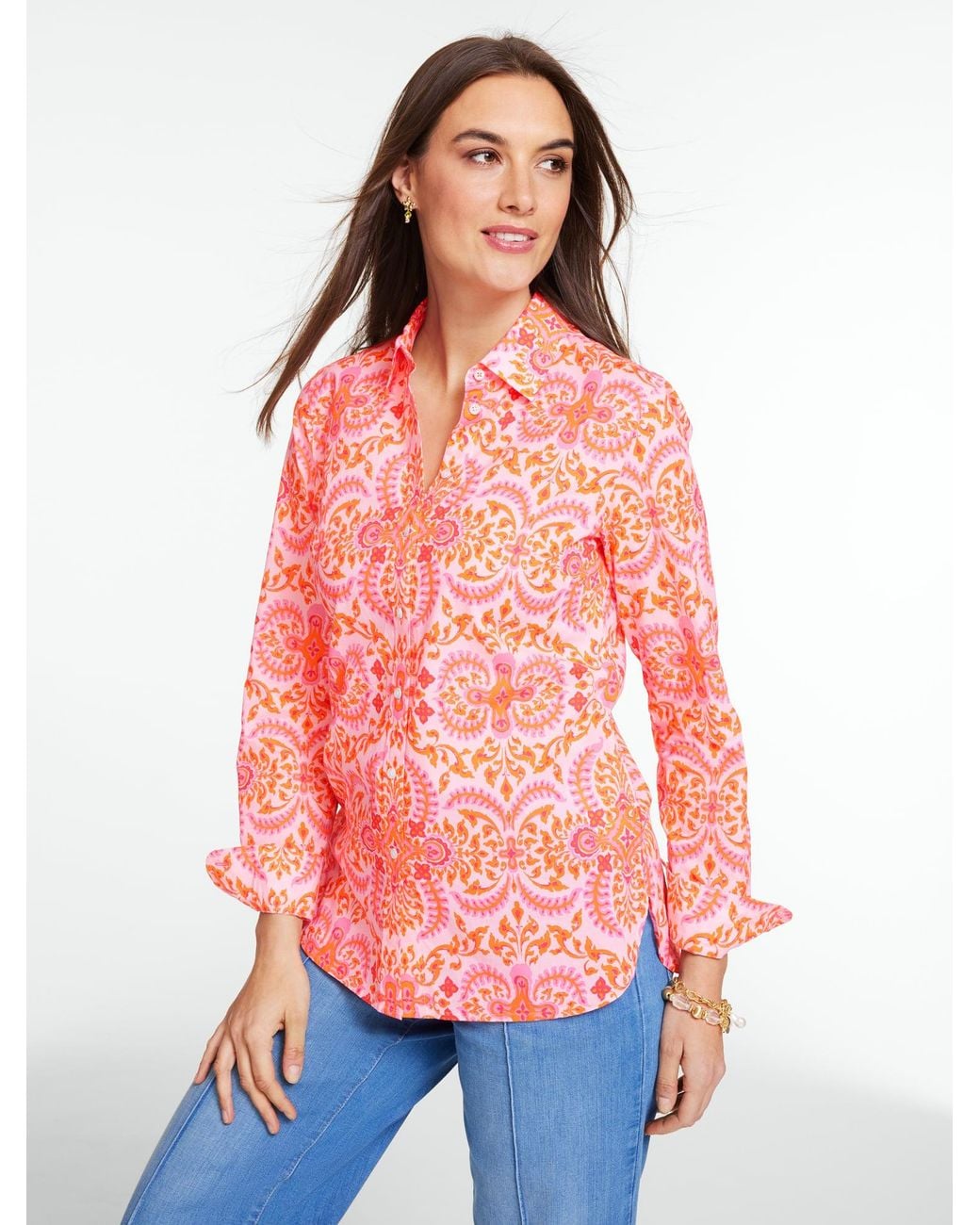 Talbots Red Modern Classic Shirt