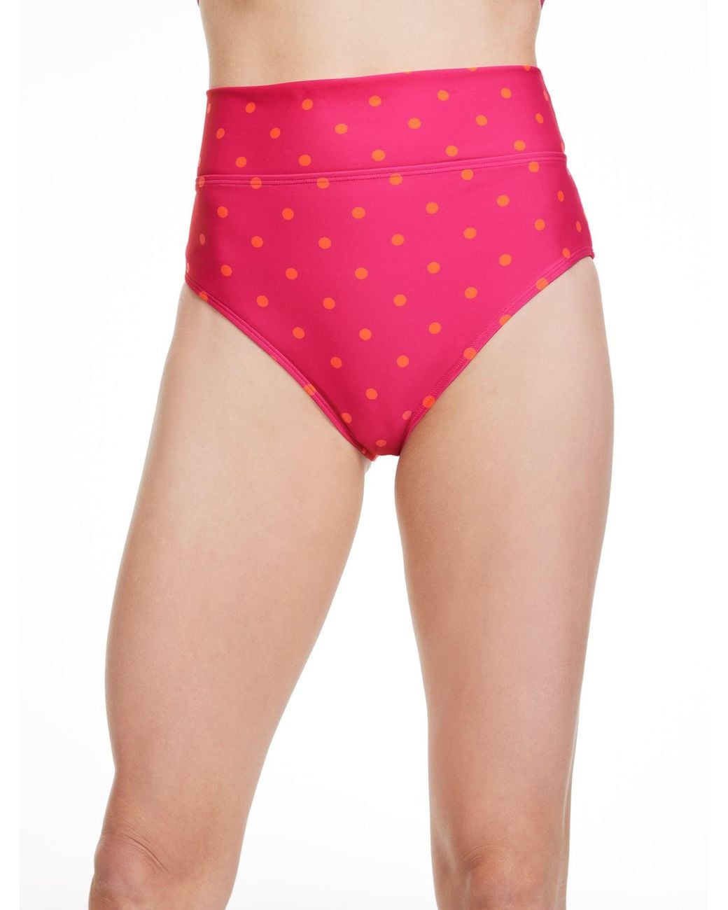 Aqua Club Pink High Waist Fold Convertible Swim Bottom