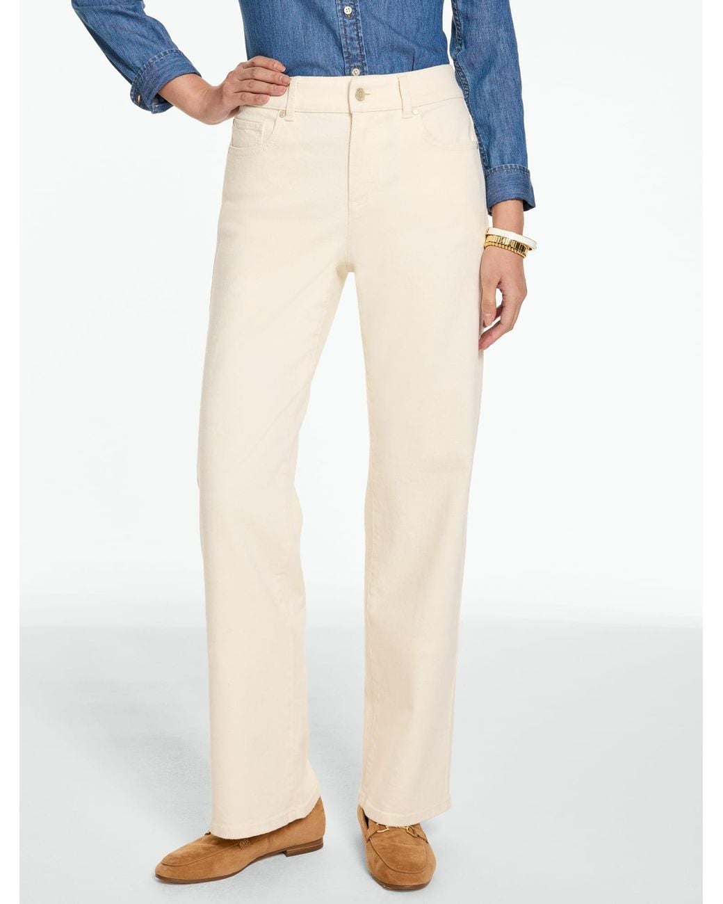 Talbots White Classic Jean Trousers