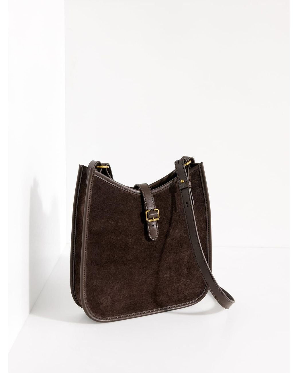 Talbots Brown Nadine Suede Saddle Bag