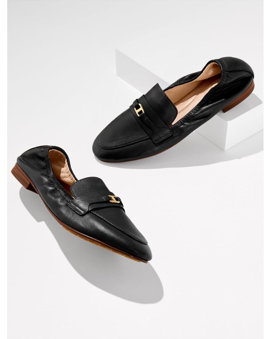 Talbots Black Katrina Bit Nappa Loafers