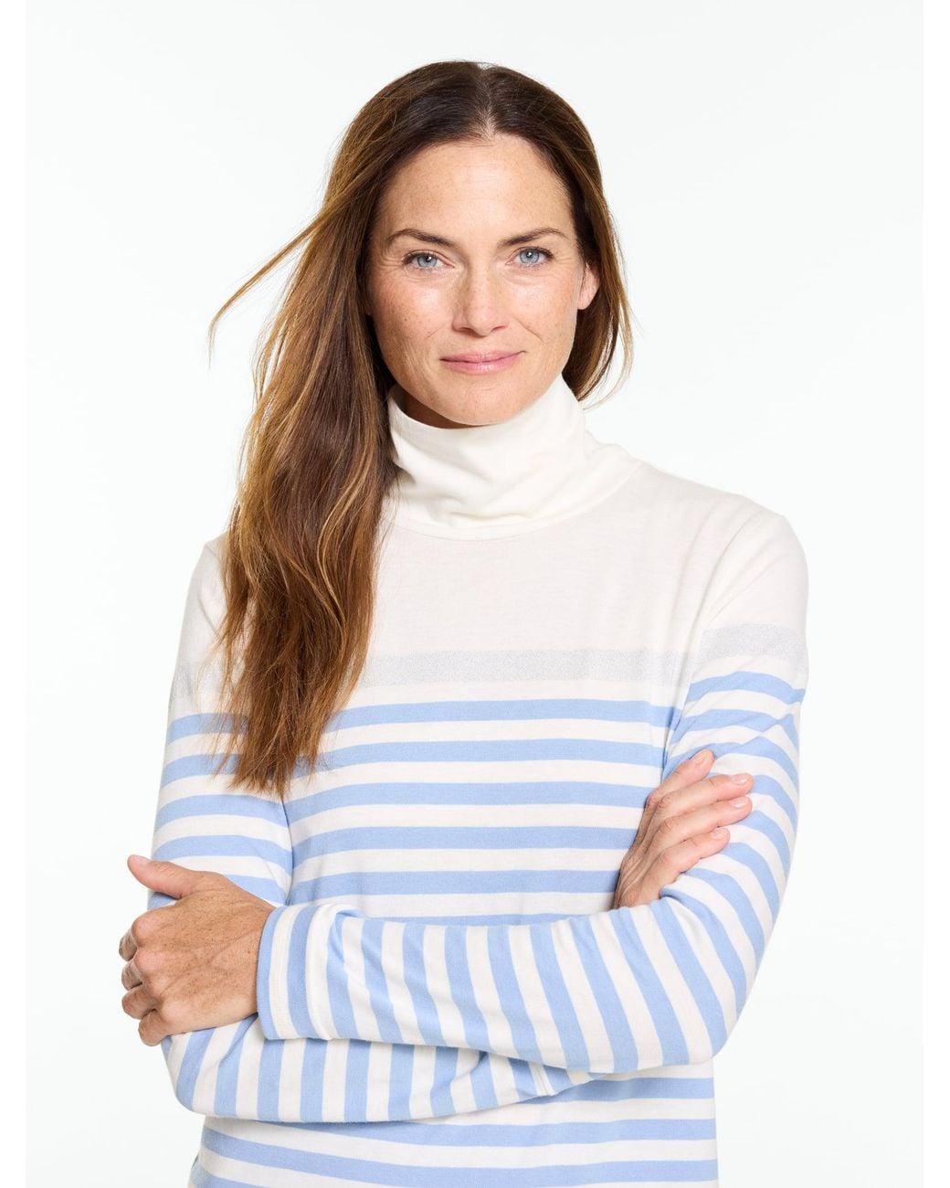 Talbots White Supersoft Jersey Turtleneck T-shirt