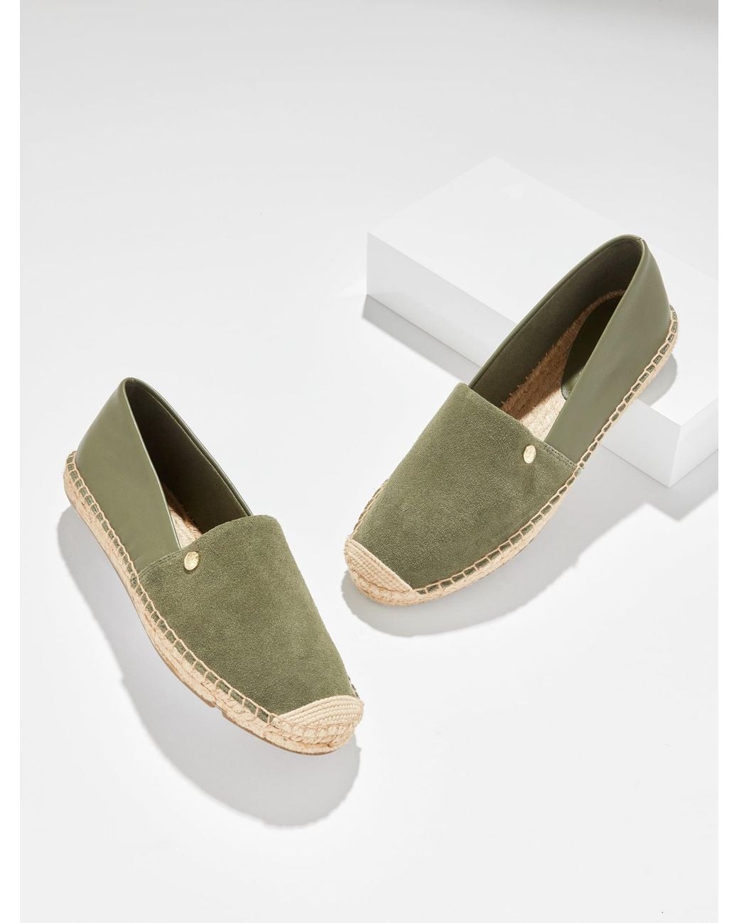 Talbots Natural Izzy Suede Nappa Espadrille Flats