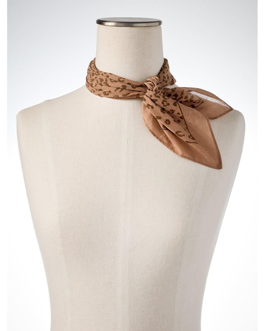Talbots Natural Modern Leopard Neckerchief