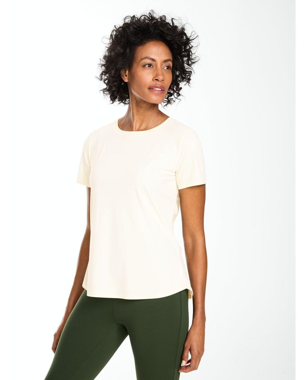Talbots White Active Jersey Short Sleeve T-shirt