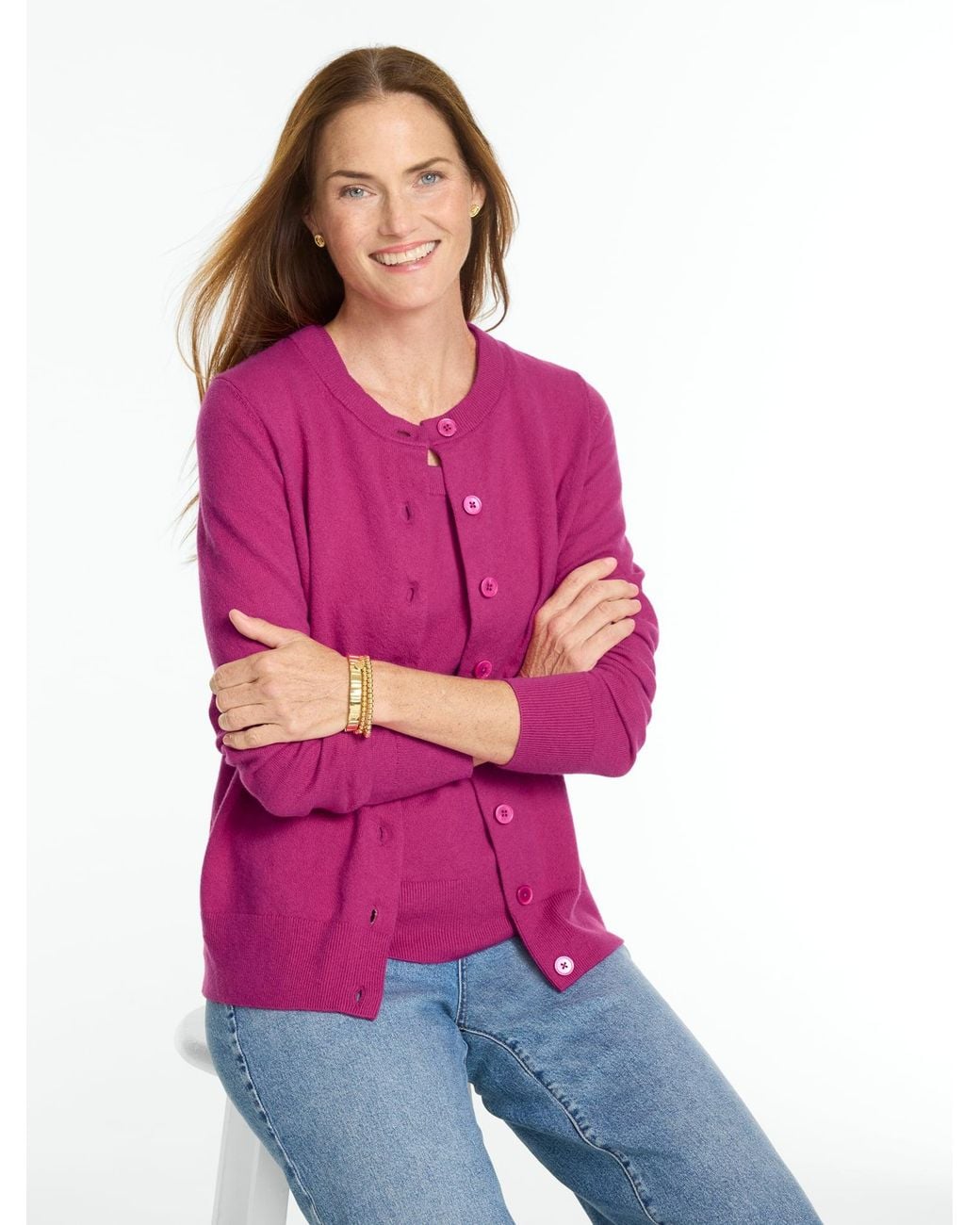 Talbots Purple Charming Cardigan Sweater