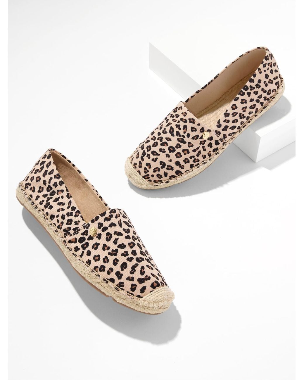 Talbots Metallic Izzy Twill Espadrille Flats
