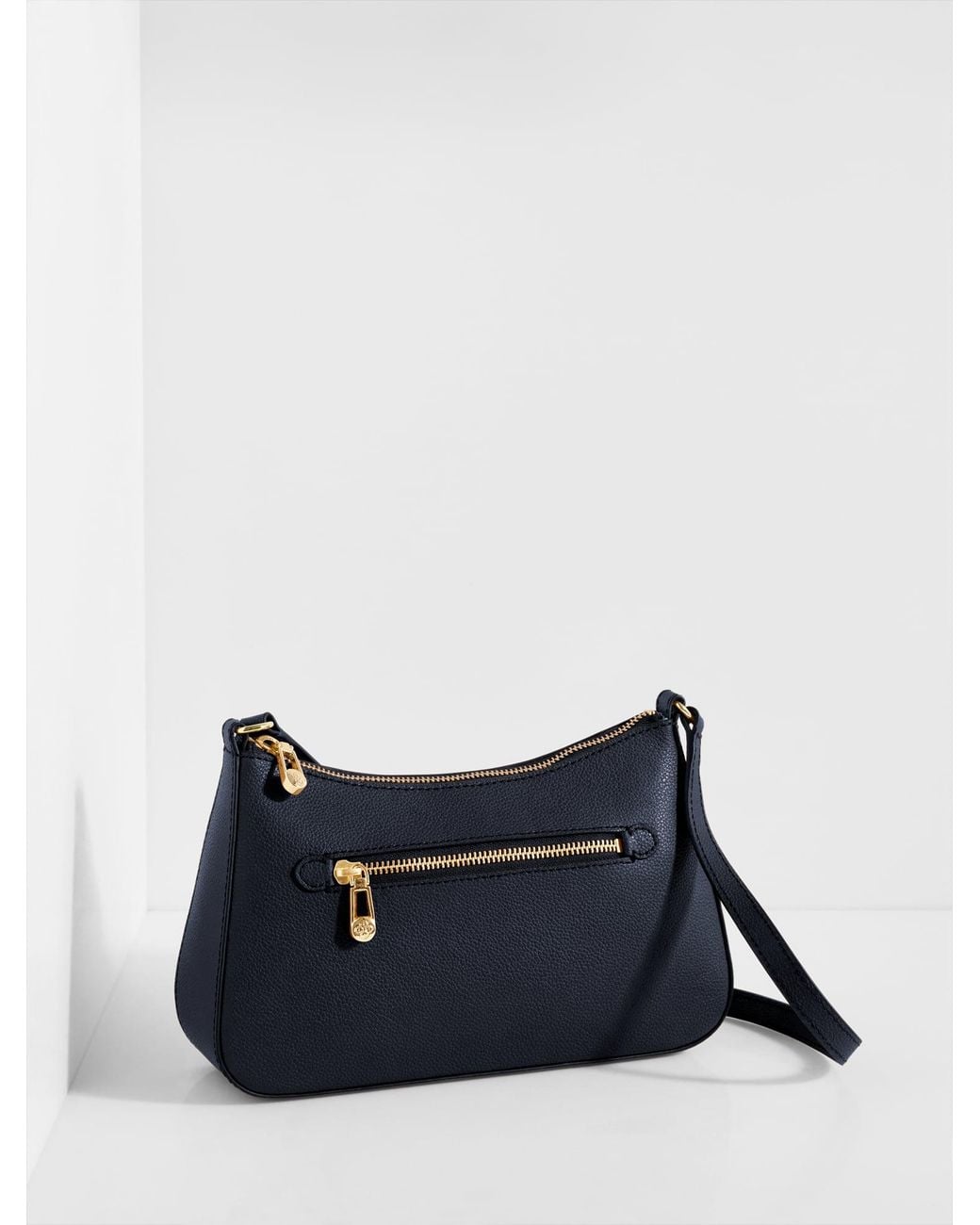 Talbots Blue Evelyn Pebble Leather Crossbody Bag