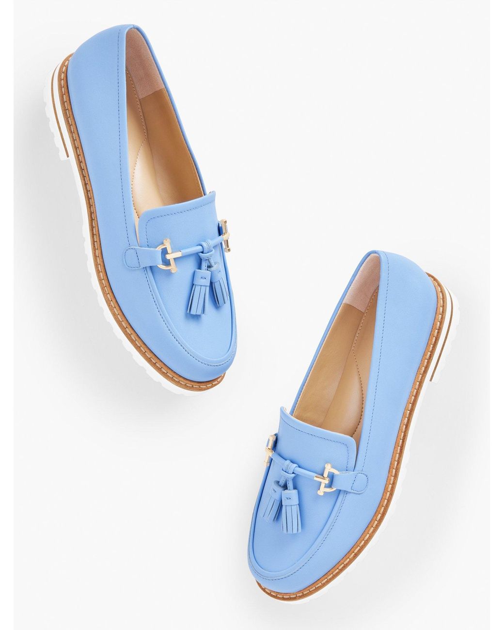 Talbots Laura Tassel Soft Nappa Loafers in Blue Lyst
