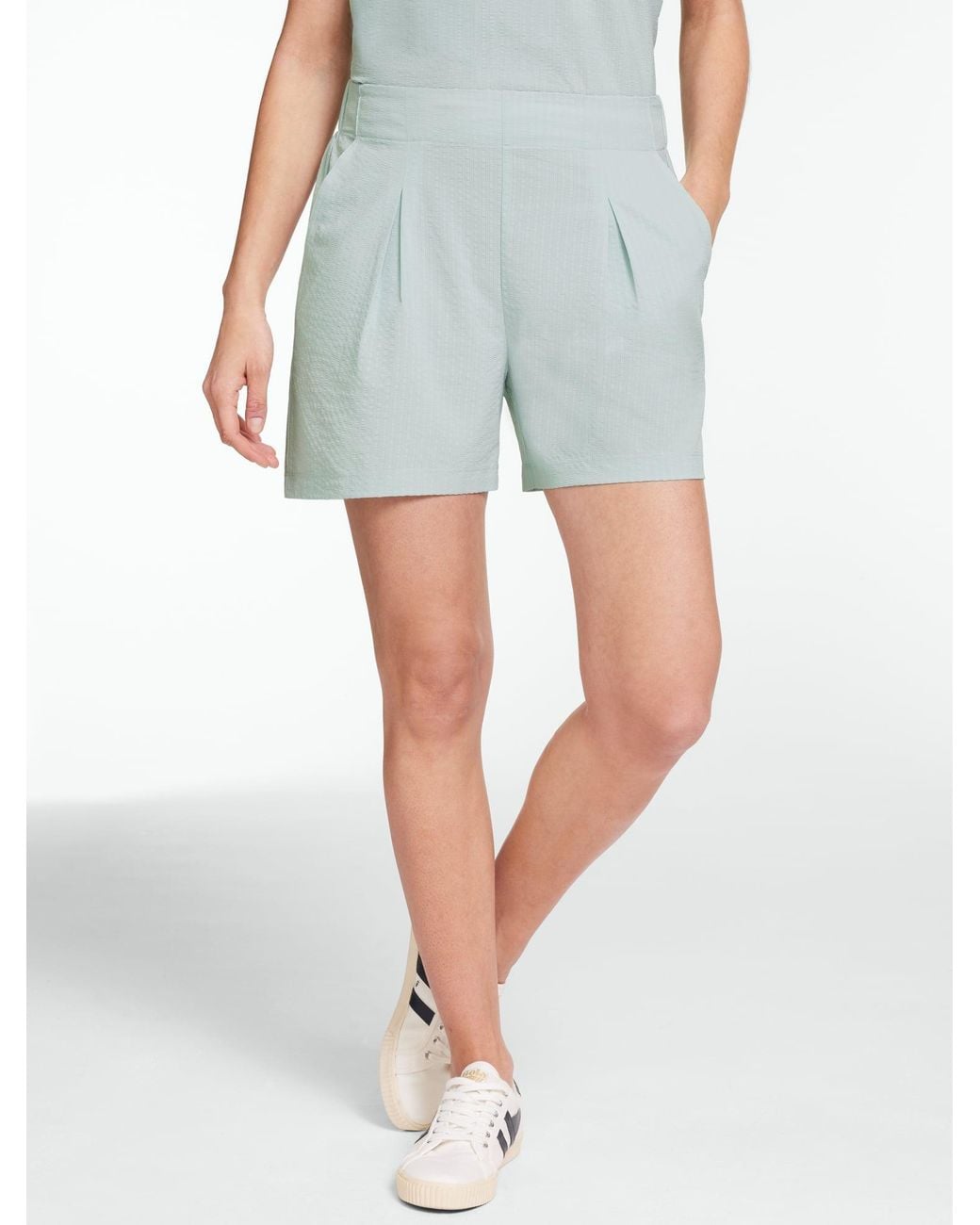 Talbots Blue Lightweight Woven Stretch Seersucker Shorts
