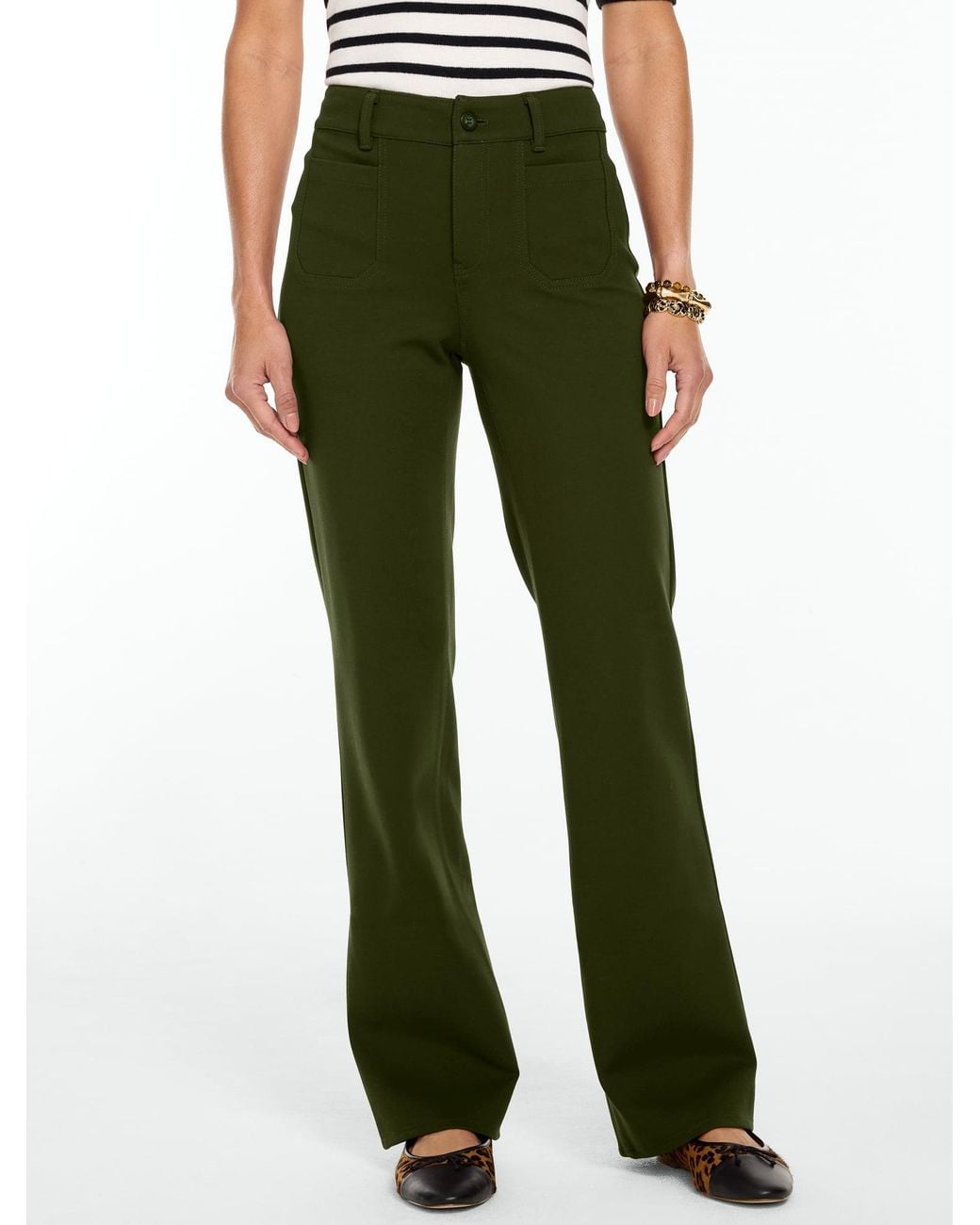 Talbots Green Perfect Ponte Bootcut Pants