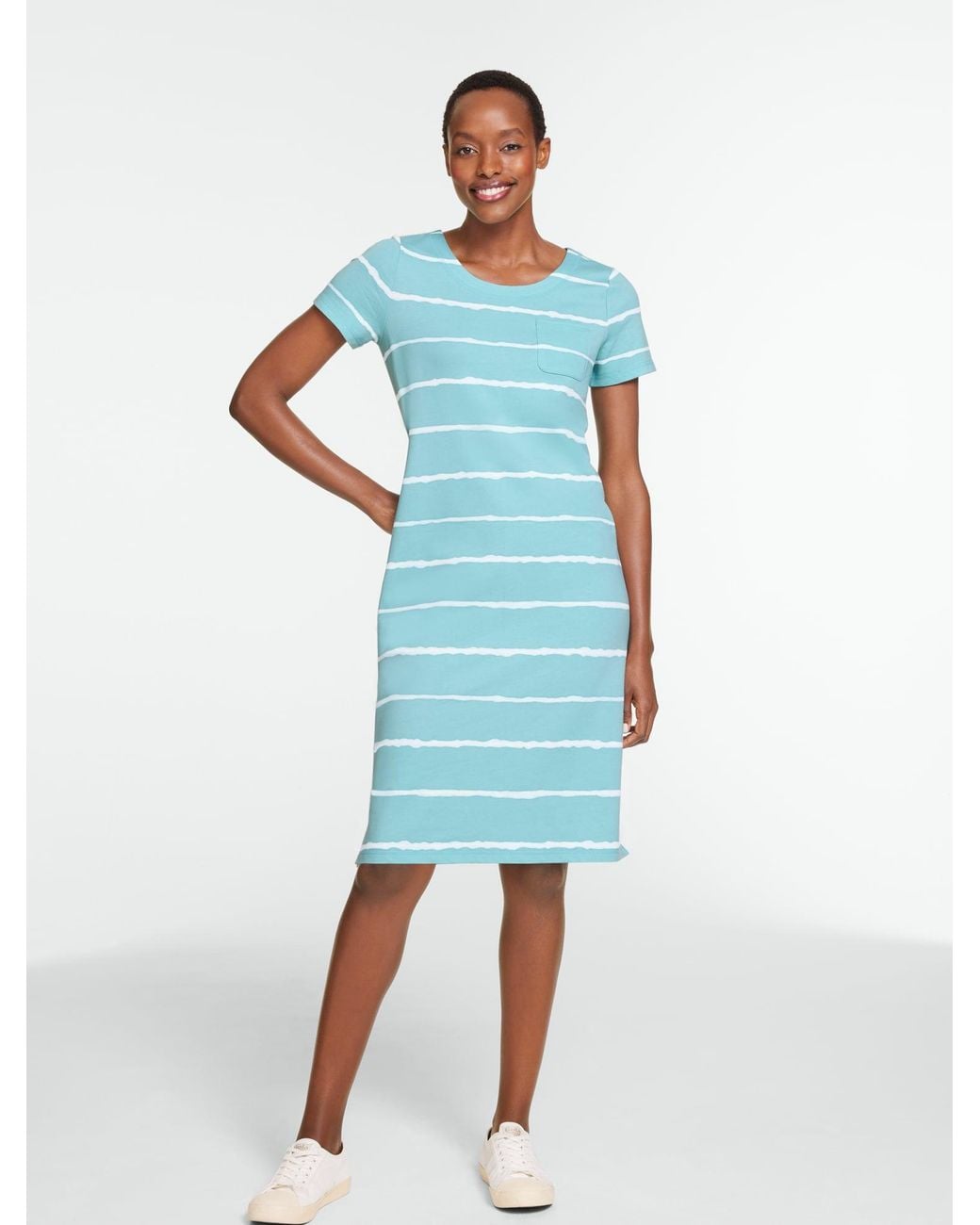 Talbots Blue French Terry T-shirt Dress