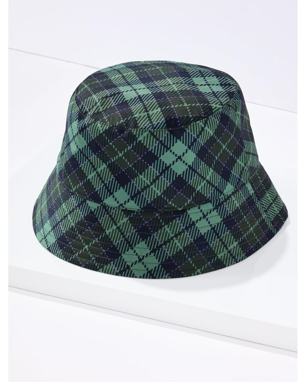 Talbots Green Hunting Plaid Rain Hat