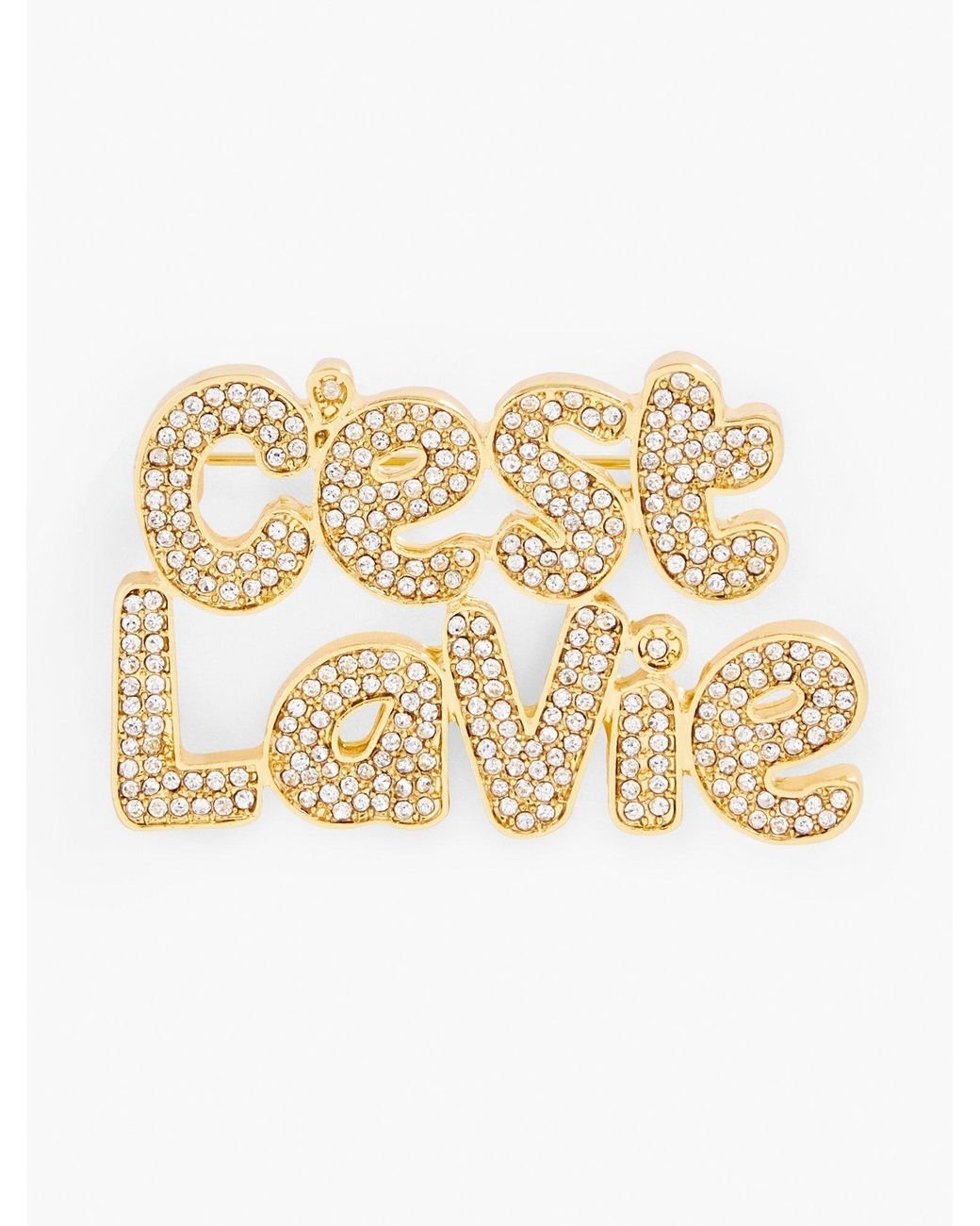 Talbots C est La Vie Brooch in Metallic Lyst Australia