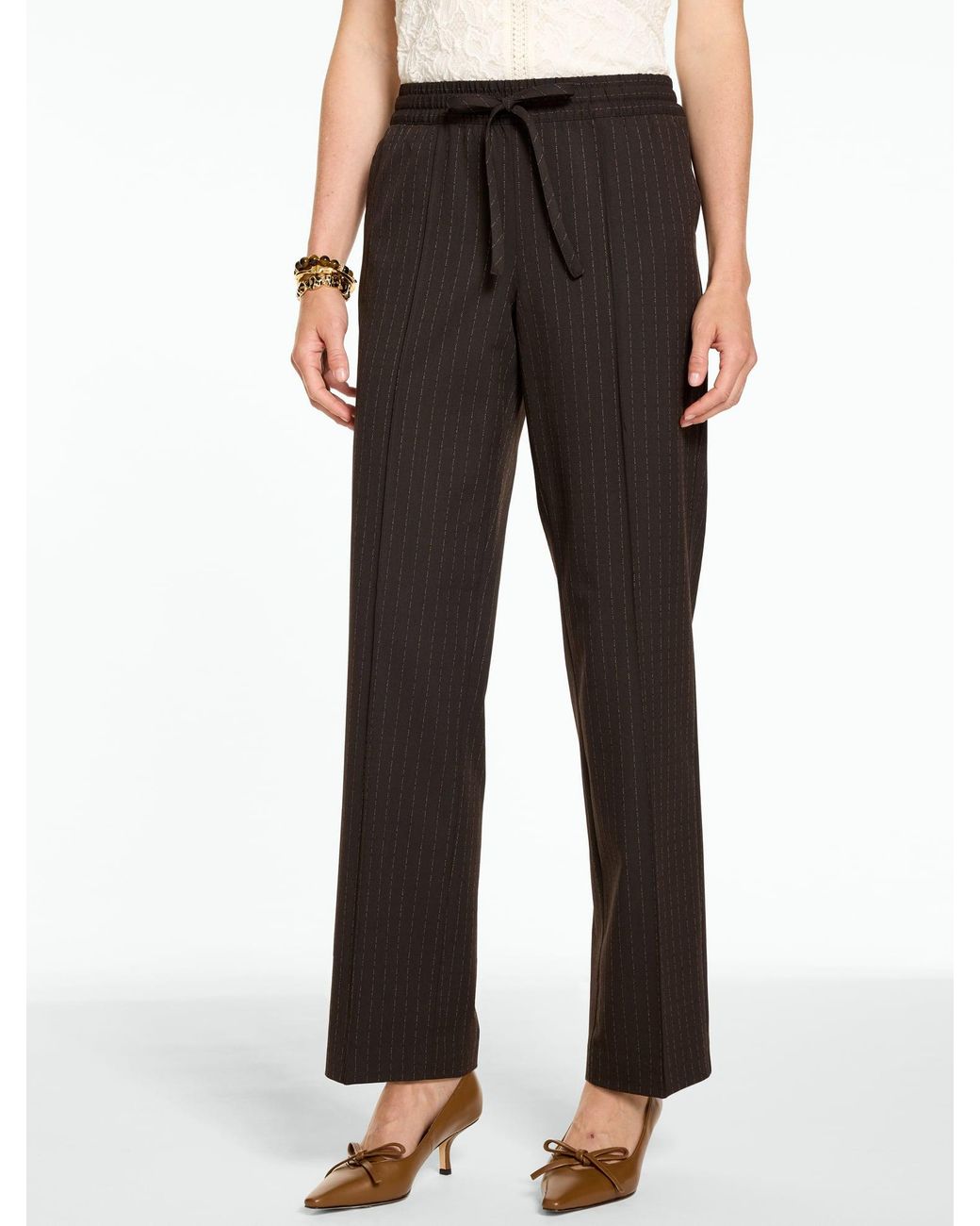 Talbots Gray Straight Leg Pull-on Pants