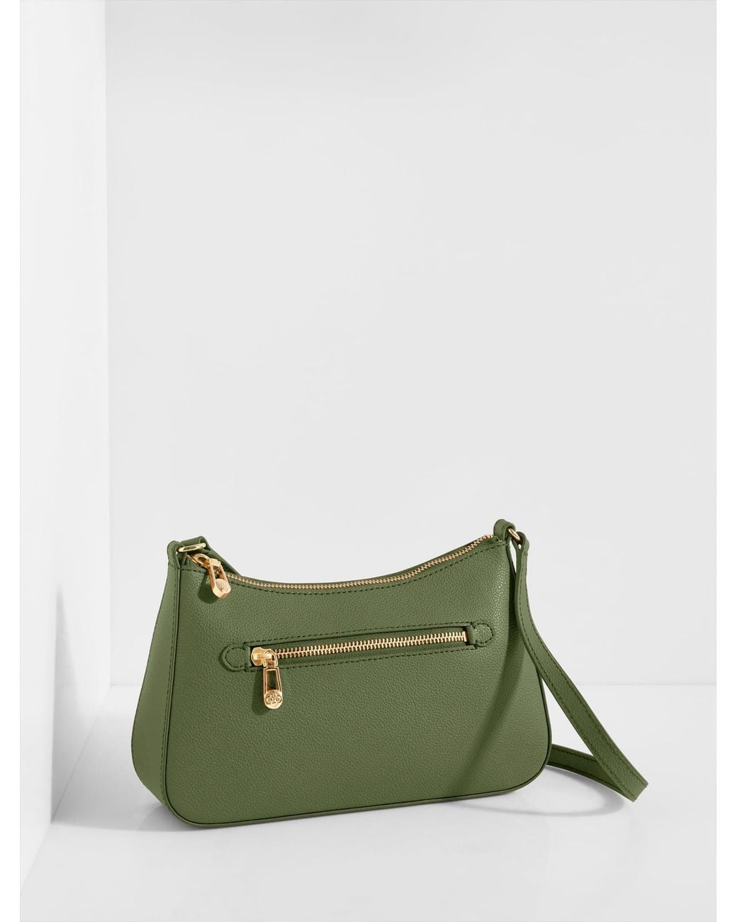 Talbots Green Evelyn Pebble Leather Crossbody Bag