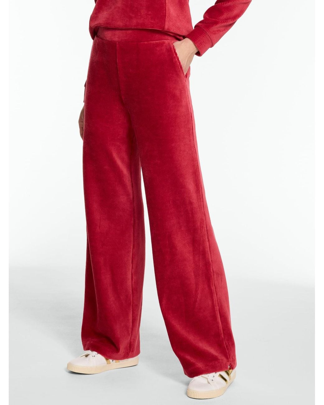 Talbots Red Sky Lounge Velour Wide Leg Pants