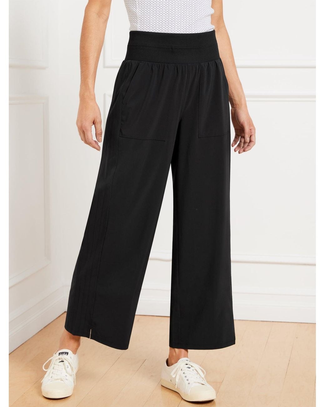 Talbots Black Lightweight Woven Stretch Utility Pants