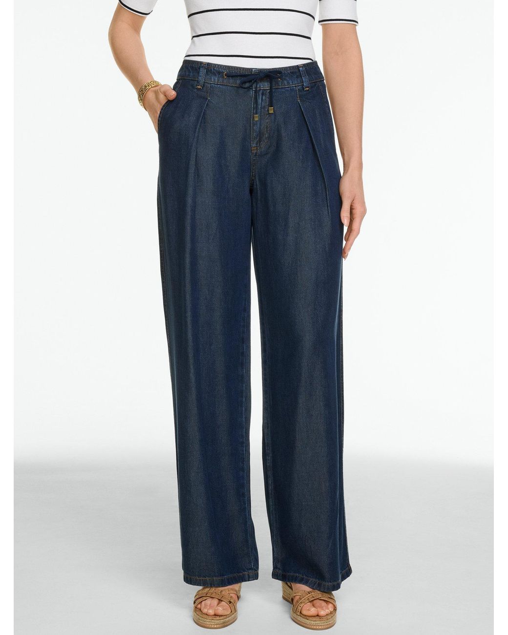 Talbots Smashing6 Talbots Relaxed Wide Leg Jeans in Blue | Lyst UK
