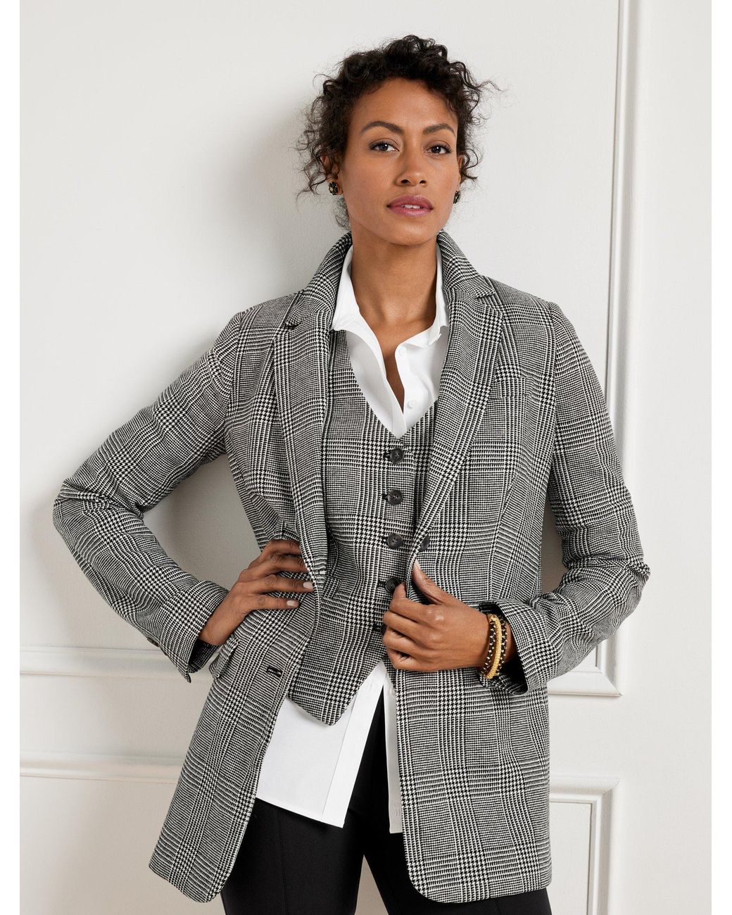 Talbots white blazer shop