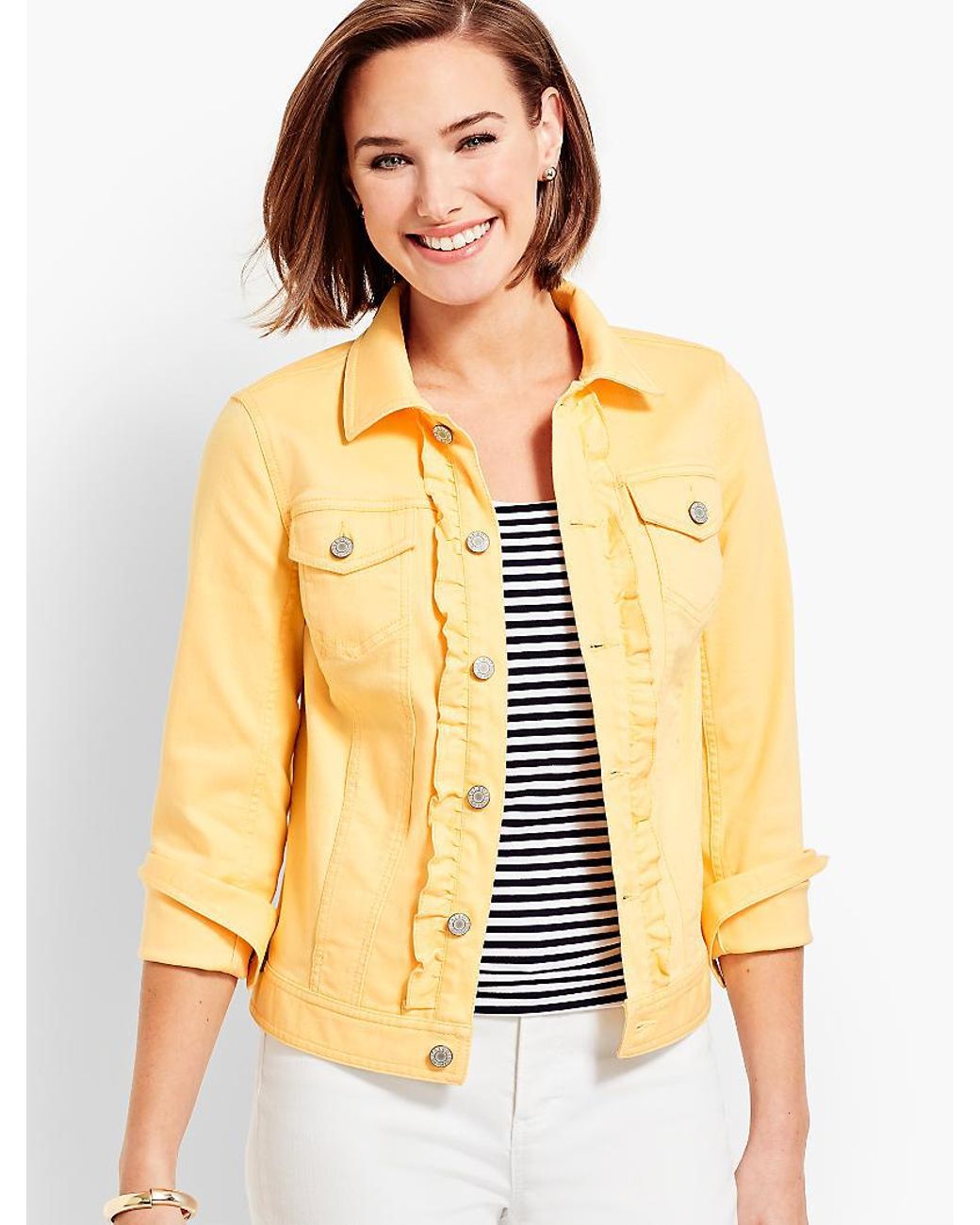 Talbots Classic Denim Jacket - Ruffle 