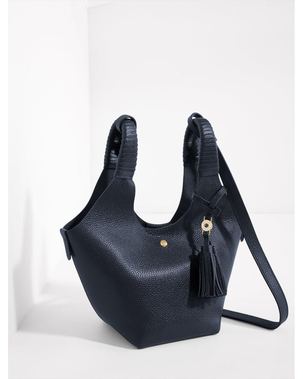 Talbots Blue Pippa Pebble Leather Crossbody Bag