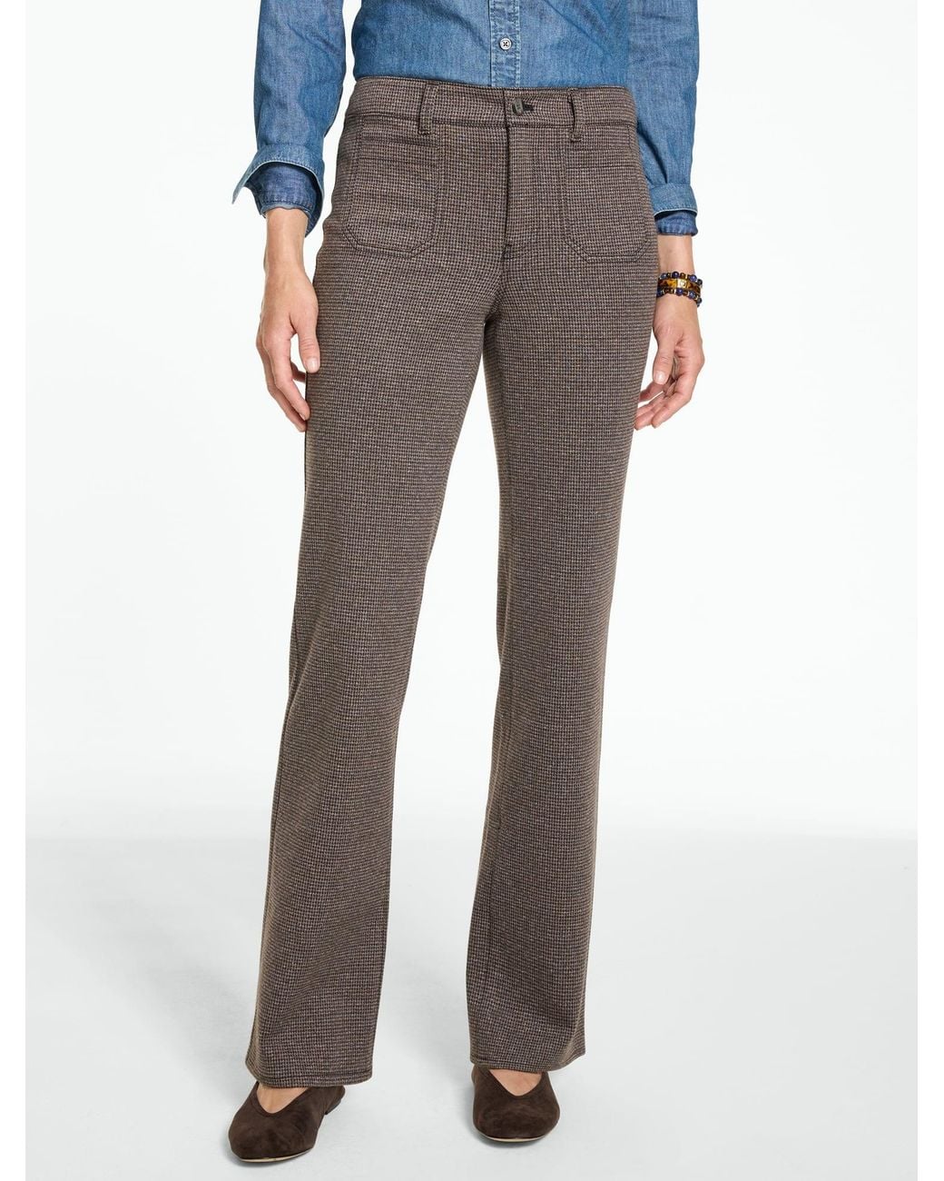 Talbots Gray Polished Ponte Bootcut Pants