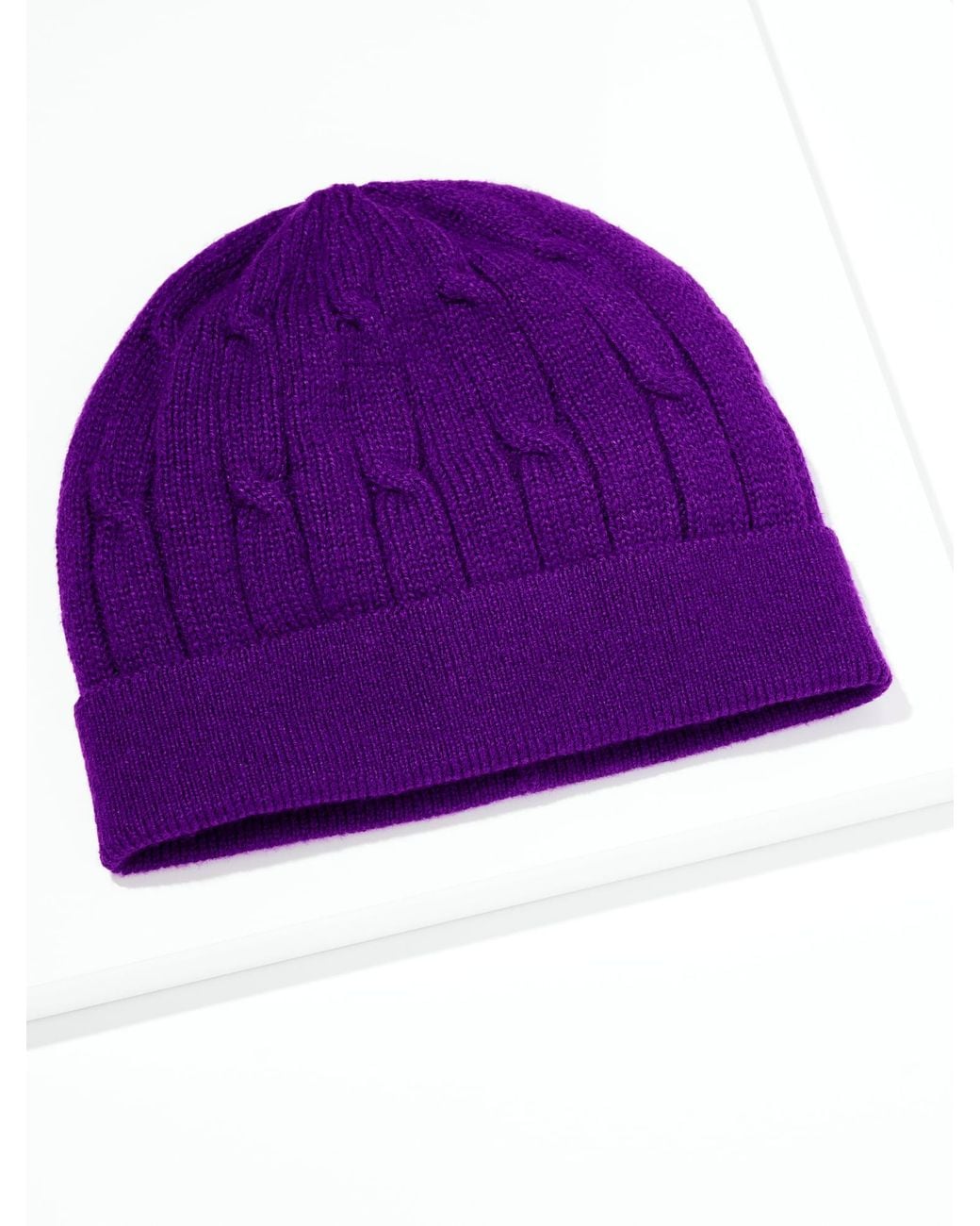 Talbots Purple Soft Knit Beanie