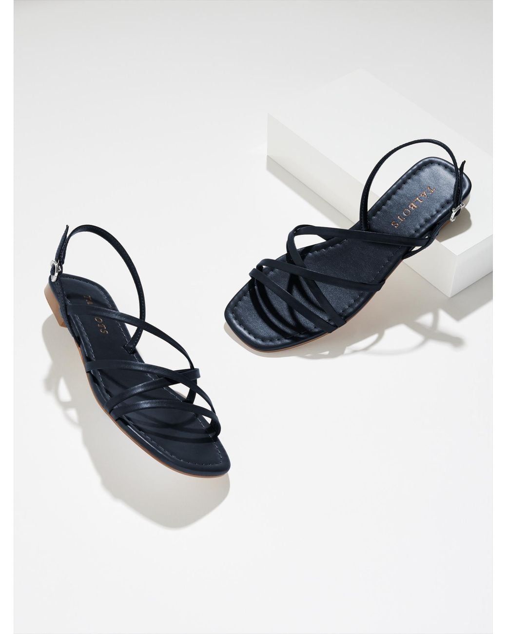 Talbots Blue Liana Strappy Nappa Sandals