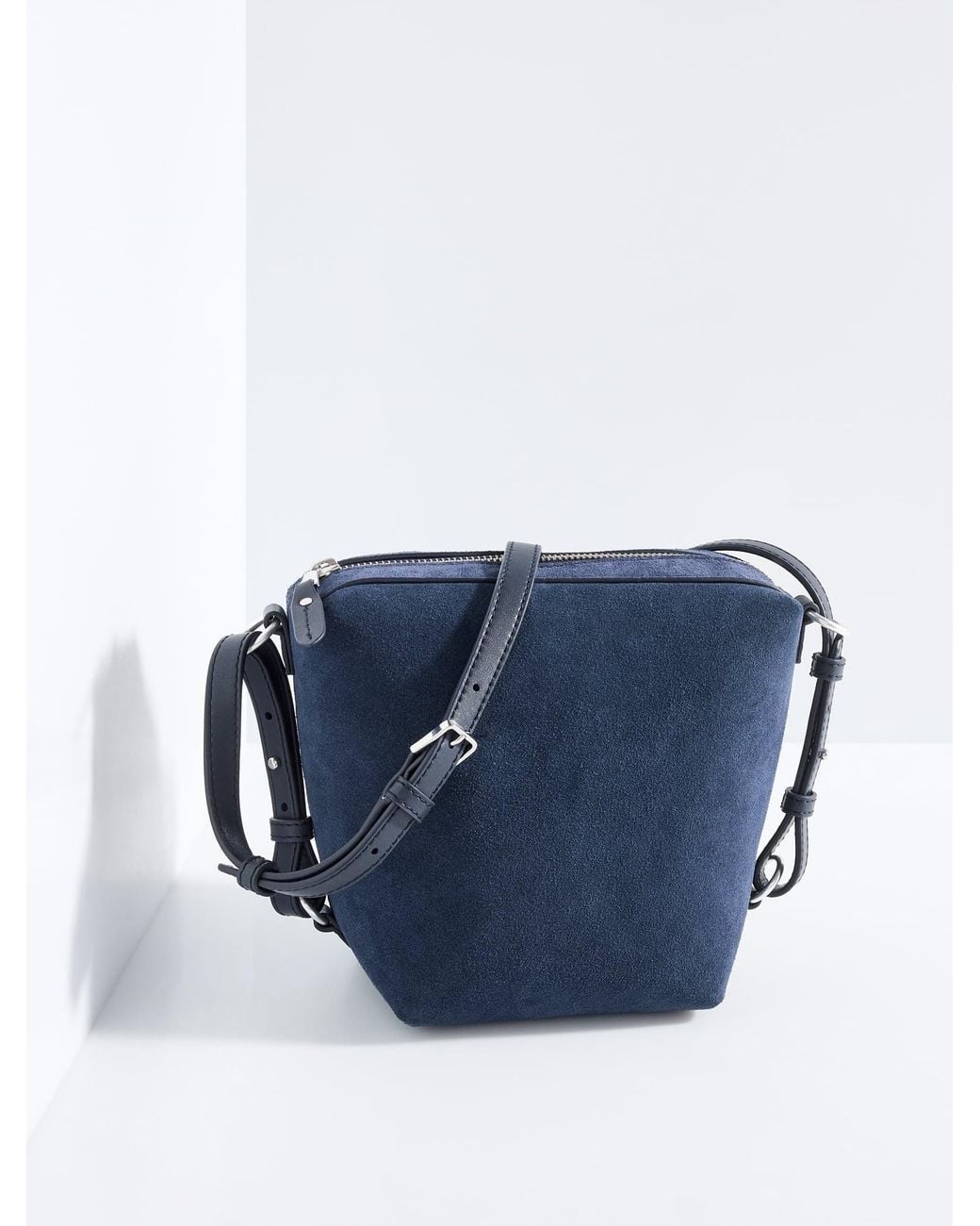 Talbots Blue Riley Suede Crossbody Bag