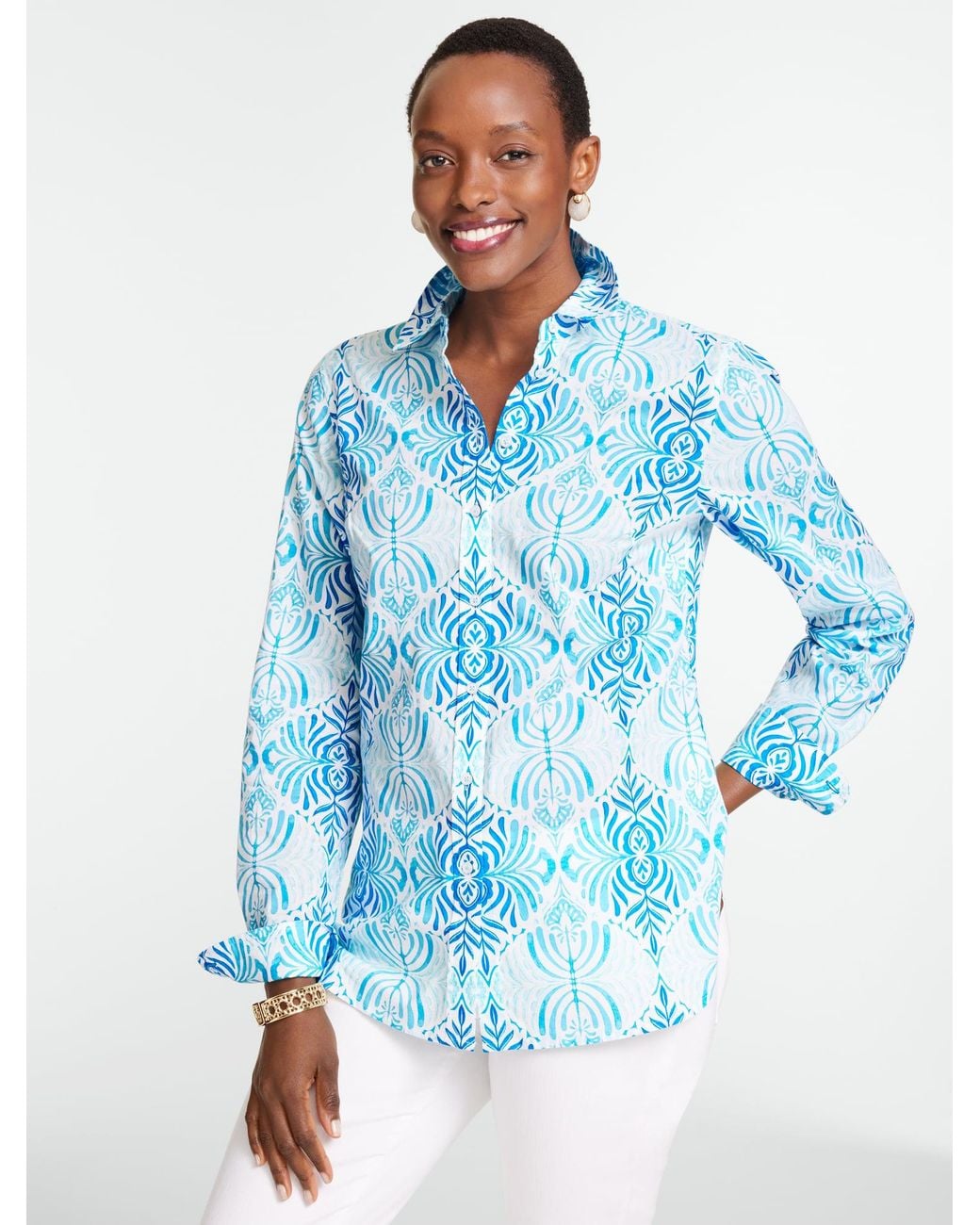 Talbots Blue Modern Classic Shirt