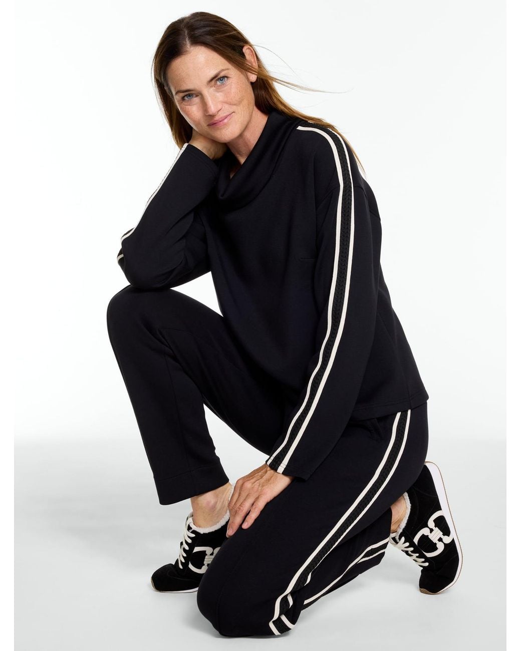 Talbots Black Airknit Stretch Mockneck Pullover Sweater