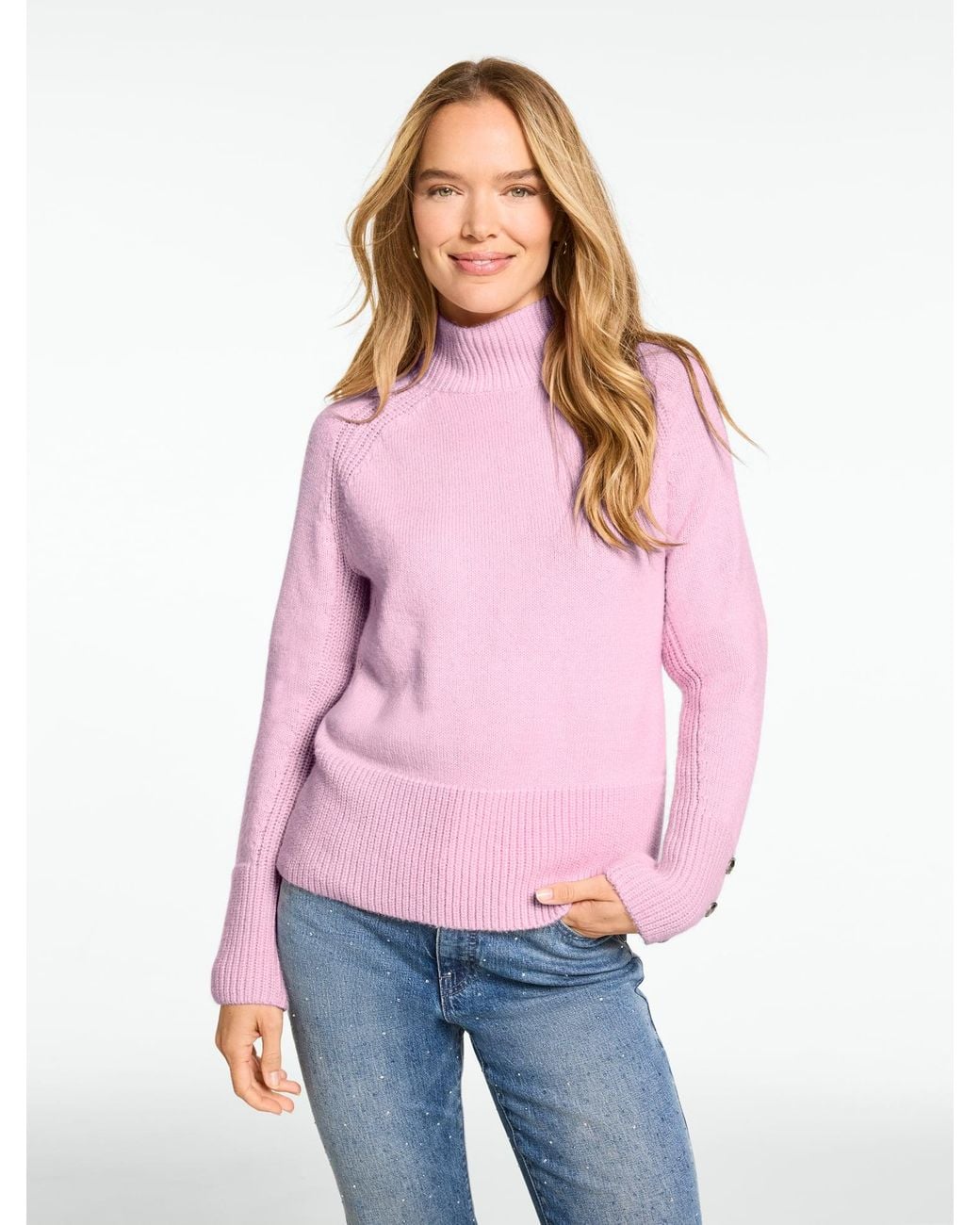 Talbots Red Mockneck Sweater