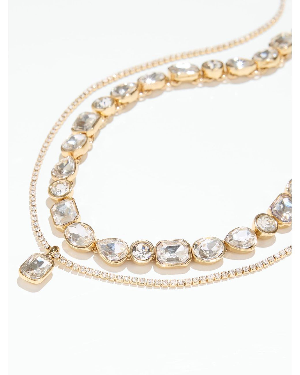 Talbots Metallic Glamorous Layer Necklace
