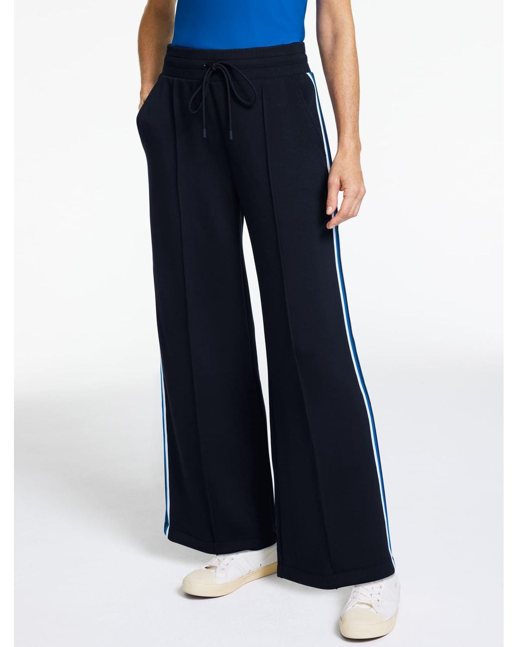 Talbots Blue Airknit Stretch Wide Leg Pants