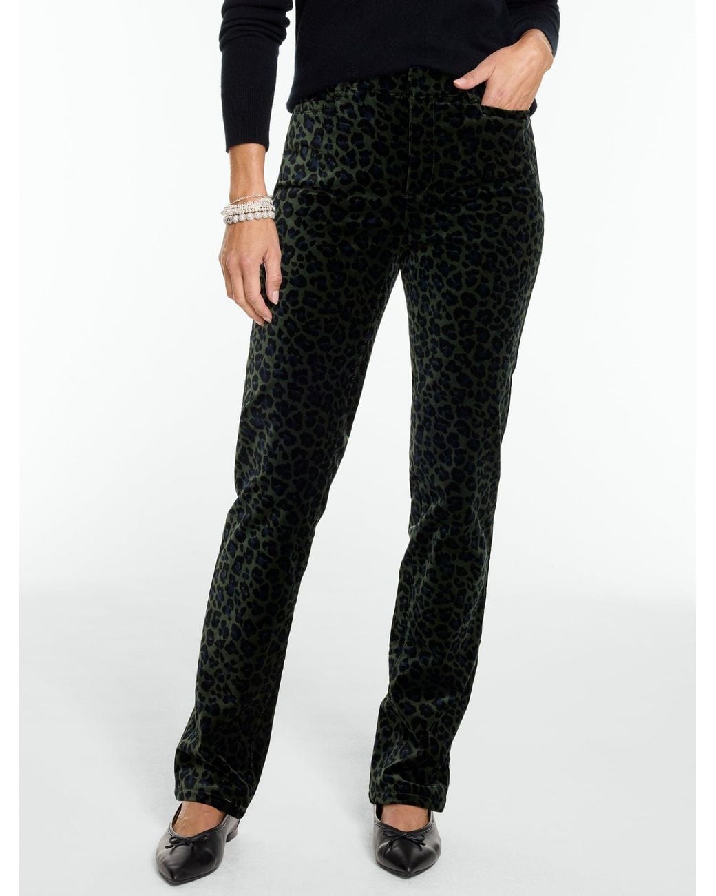 Talbots Black Velveteen Straight Leg Pants