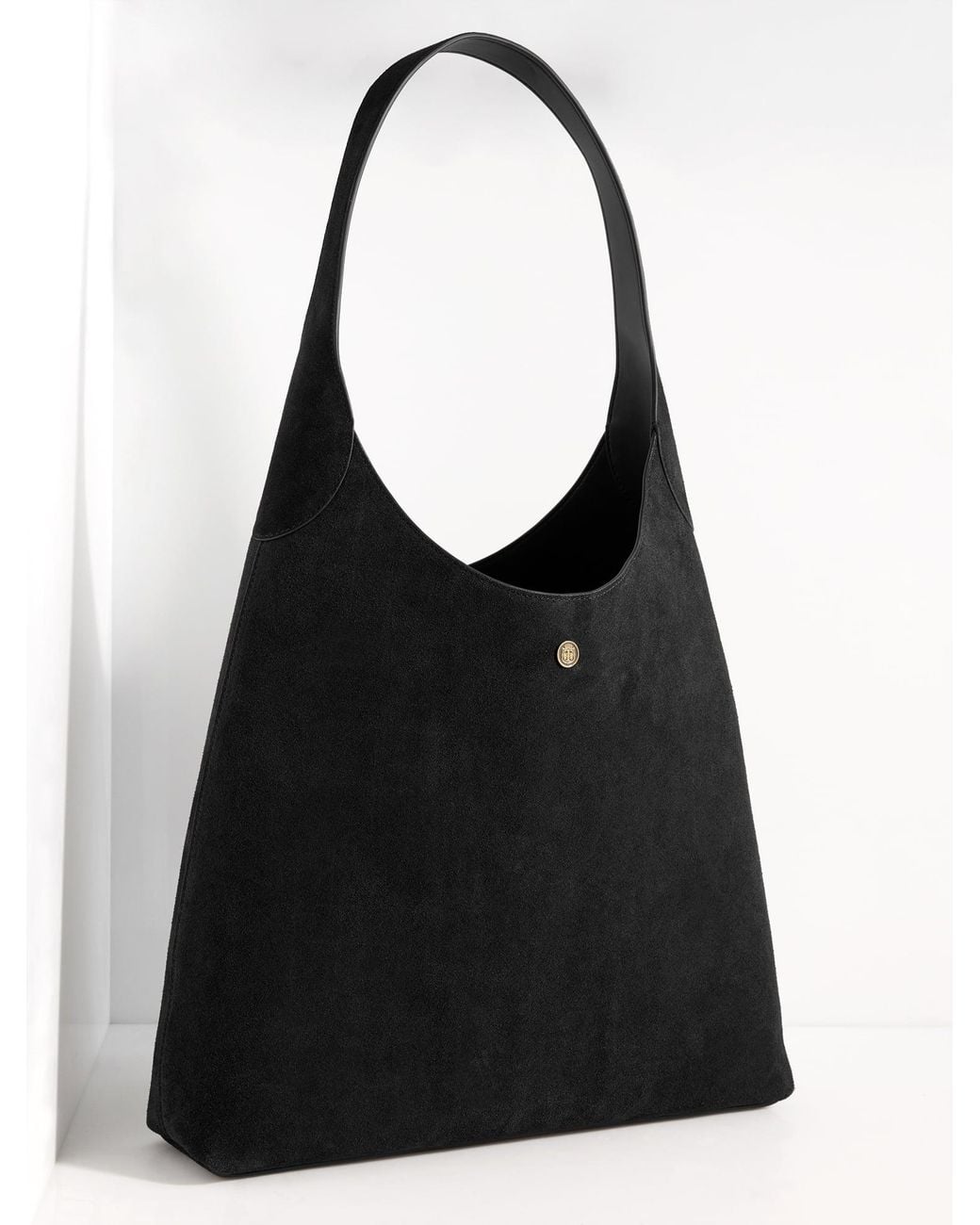 Talbots Black Hayden Suede Large Hobo Bag
