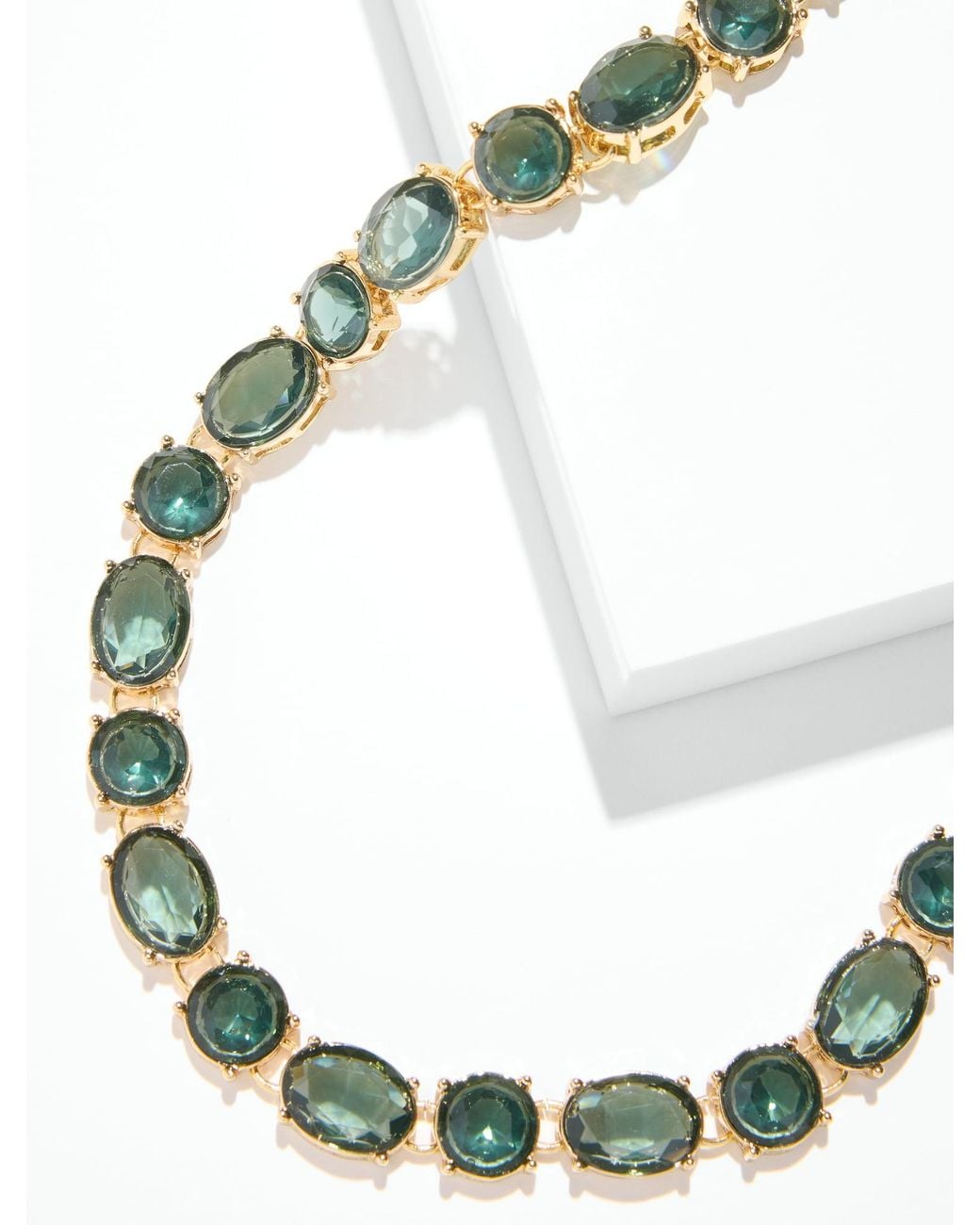 Talbots Green Seraphine Crystal Necklace