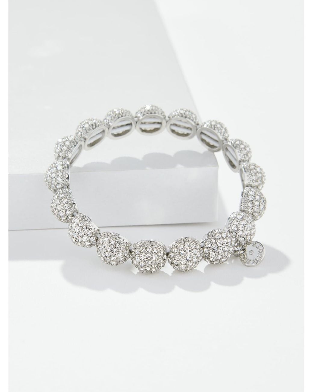 Talbots Gray Pavé Ball Stretch Bracelet