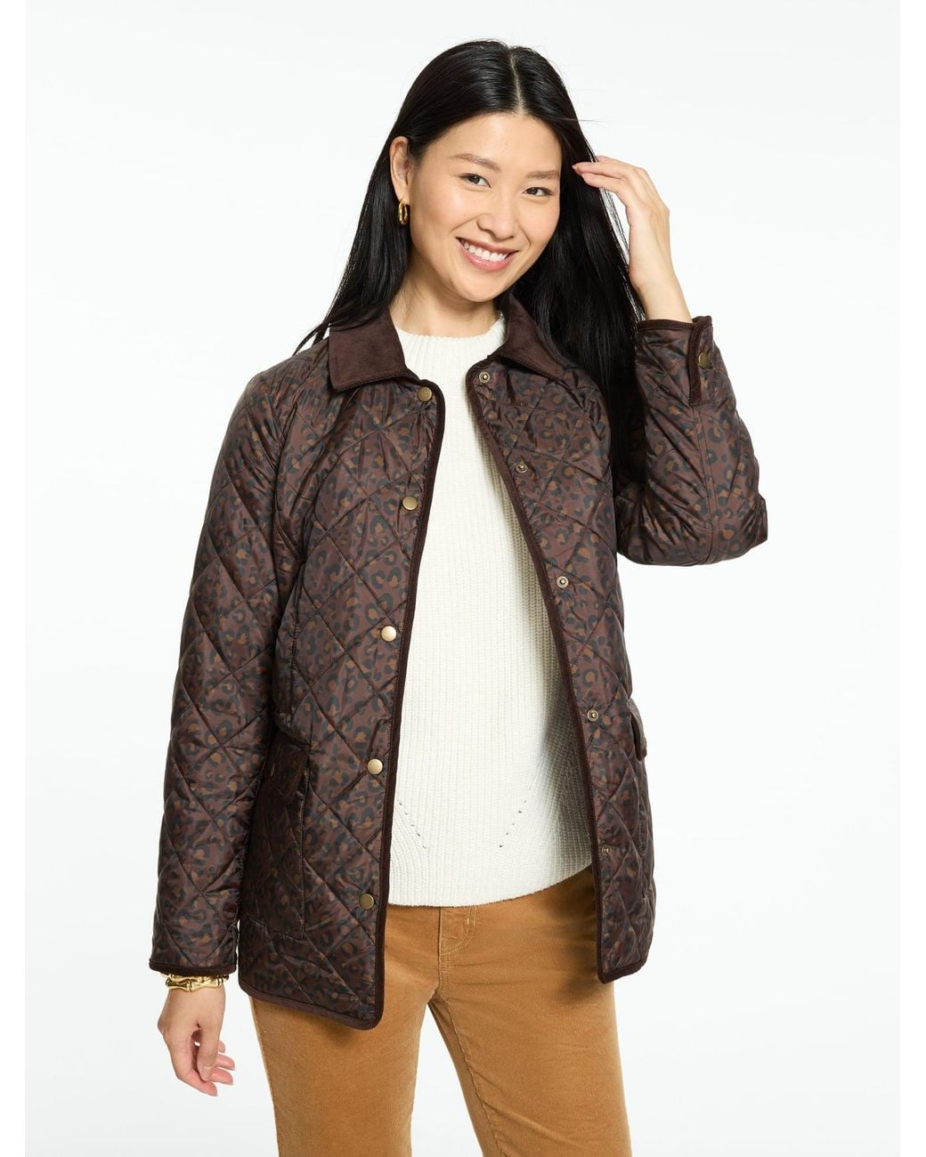 Talbots Brown Quilted Barn Jacket