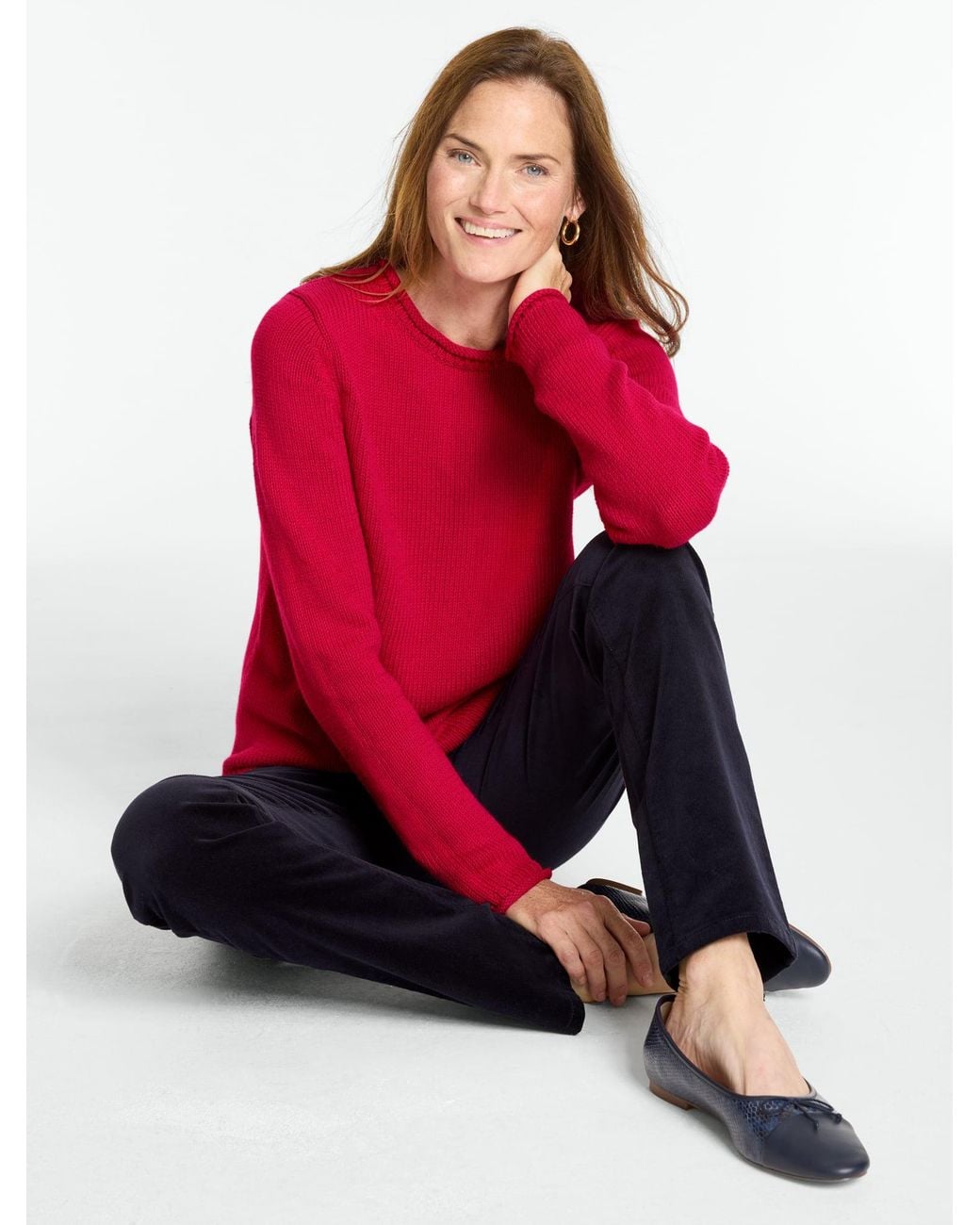 Talbots Red The Classic Roll Neck Sweater