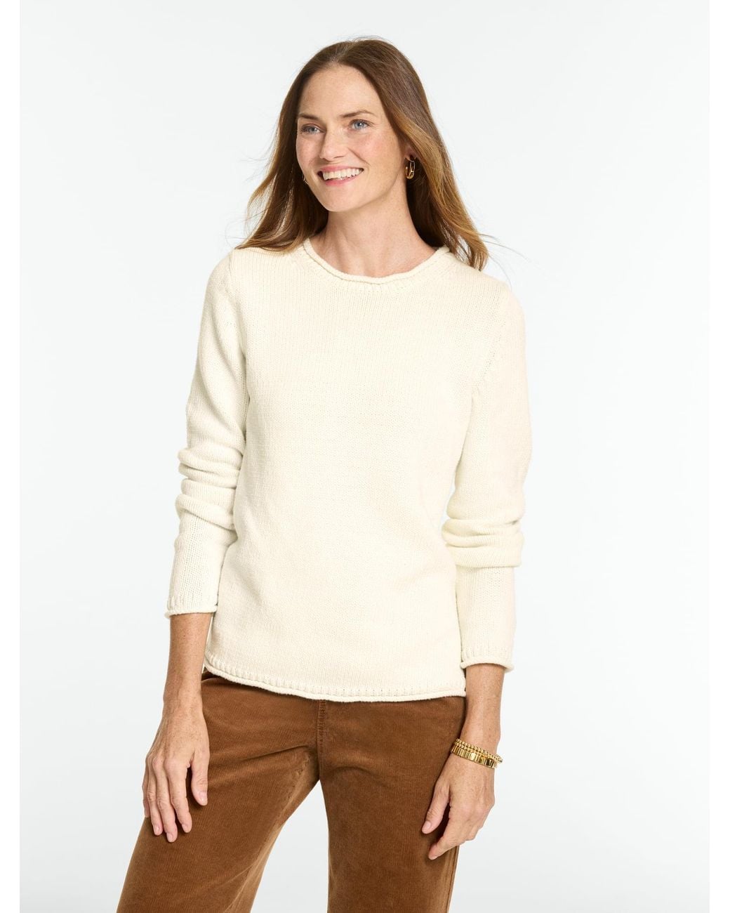 Talbots White The Classic Roll Neck Sweater