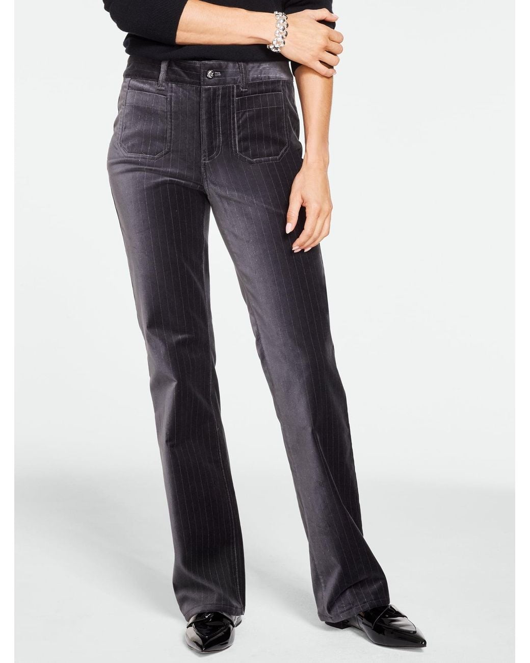 Talbots Blue Velveteen Bootcut Pants