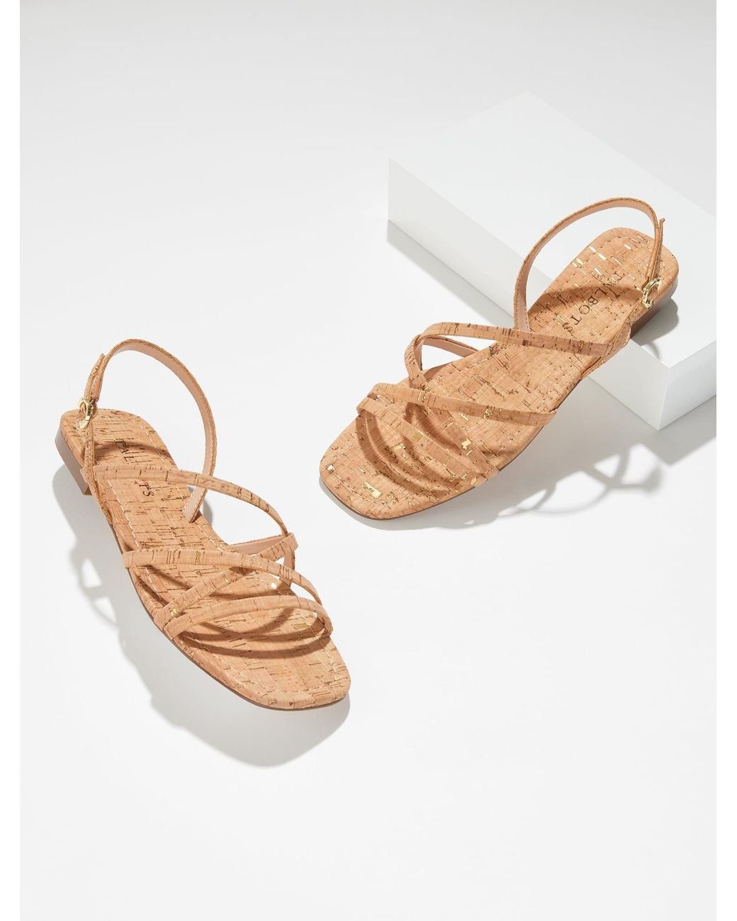 Talbots Natural Liana Strappy Cork Sandals