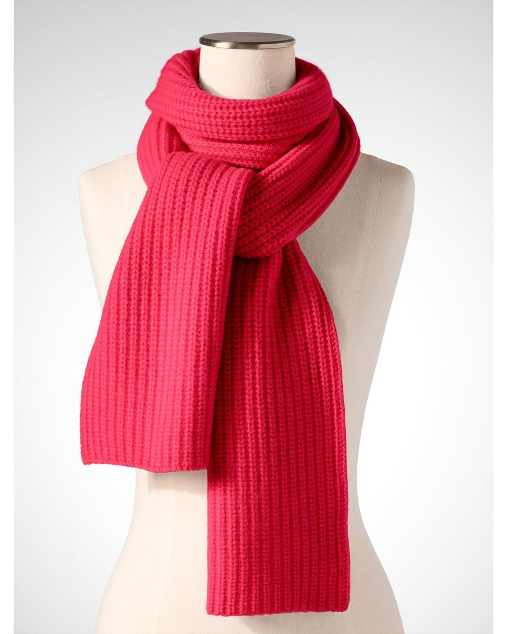 Talbots Red Chunky Cashmere Scarf